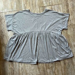 Oversized Tunic Top T-shirt  by Anthropologie Size XS/S Color Grey